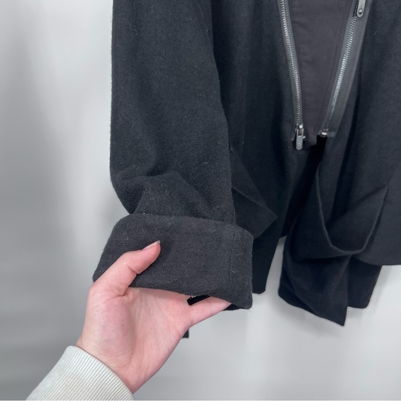 Twenty8Twelve Black Wool Blend Asymmetric Oversized Jacket - Picture 3 of 6